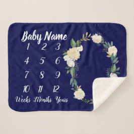 Baby Milestone Blanket Personalisiert Baby Boy Gif Sherpadecke