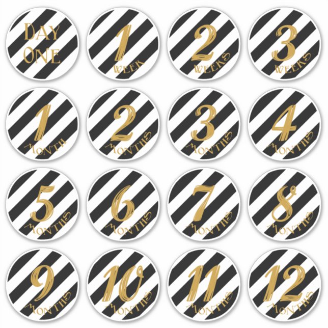 Baby Milestone Stickers Aufkleber (Vorderseite)