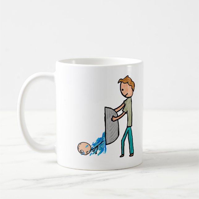 Baby mit Bathwater auswerfen Kaffeetasse (Links)