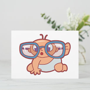 Baby mit Big Glasses Einladungen