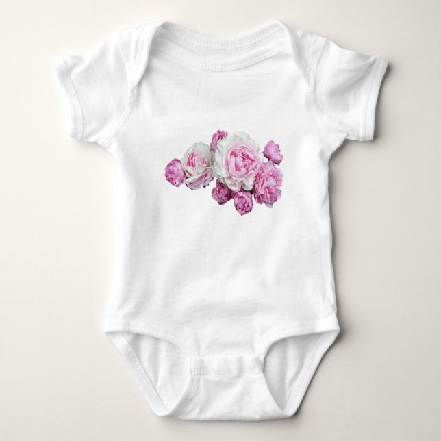 Baby mit Blumen Baby Strampler (Vorderseite)