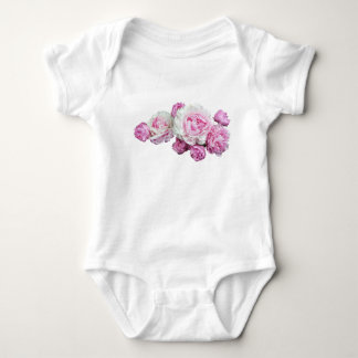 Baby mit Blumen Strampler