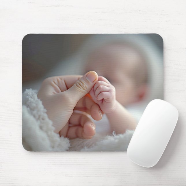 Baby mit einer Hand für Erwachsene Mousepad (Mit Mouse)