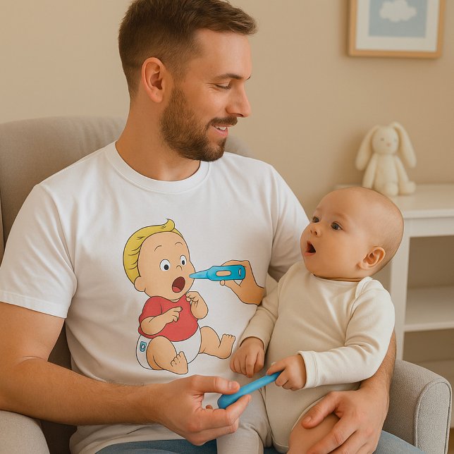 Baby mit einer Temperatur T-Shirt (Von Creator hochgeladen)