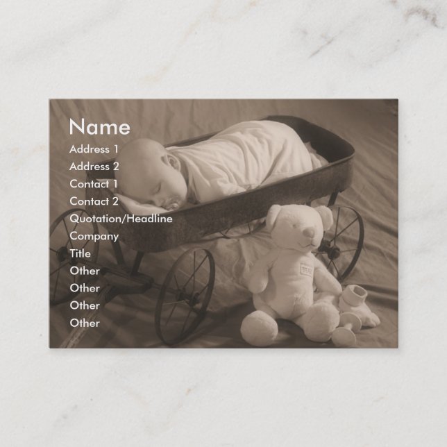 Baby-Mitteilung oder Geschäft Visitenkarte (Vorderseite)