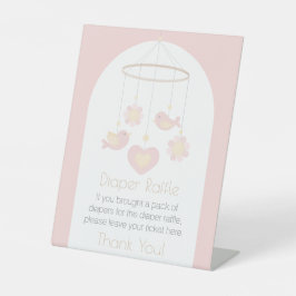 Baby Mobile Diaper Raffle Sockelschild