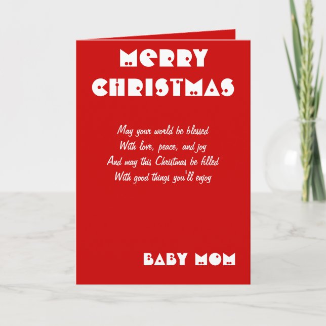 Baby Mom Weihnachtskarten Feiertagskarte (Vorderseite)