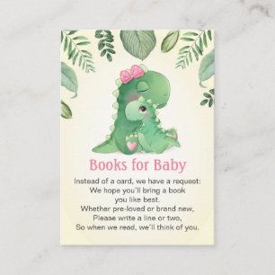 Baby Mommy Pink Girl Dinosaur Party Books for Baby Begleitkarte