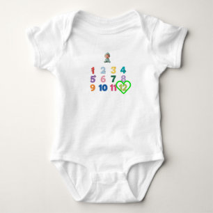 Baby Monatlicher Meilenstein Bodysuit 1 bis 12 Mon Strampler