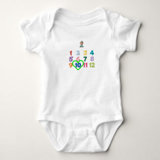 Baby Monatlicher Meilenstein Bodysuit 1 bis 12 Mon Strampler