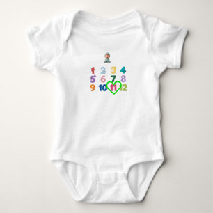 Baby Monatlicher Meilenstein Bodysuit 1 bis 12 Mon Strampler