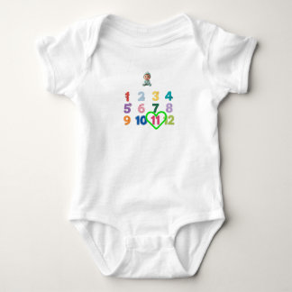 Baby Monatlicher Meilenstein Bodysuit 1 bis 12 Mon Strampler