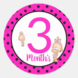 Baby-Monats-Sticker Runder Aufkleber