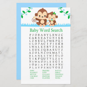 Baby Monkey Baby Shooter Word Search Game