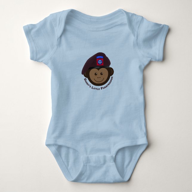 Baby Monkey "Daddy’s Little Paratrooper" Strampler (Vorderseite)
