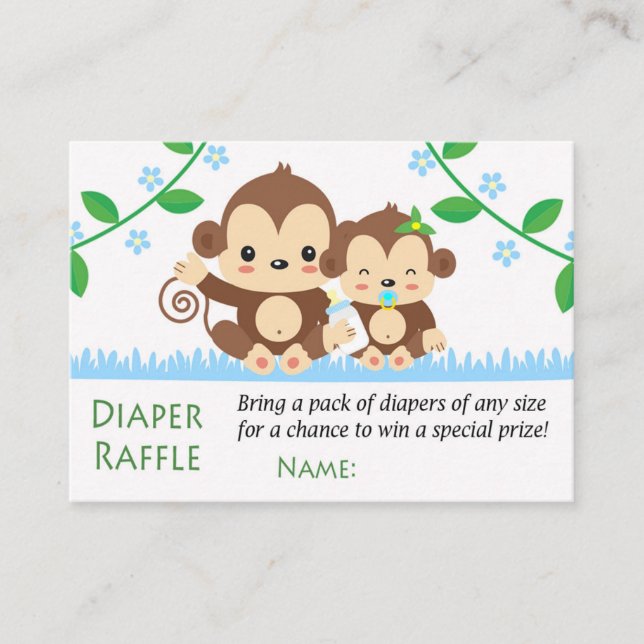 Baby Monkey Diaper Raffles Tickets (Vorderseite)