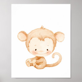 Baby Monkey Kinderzimmer Wall Art Poster