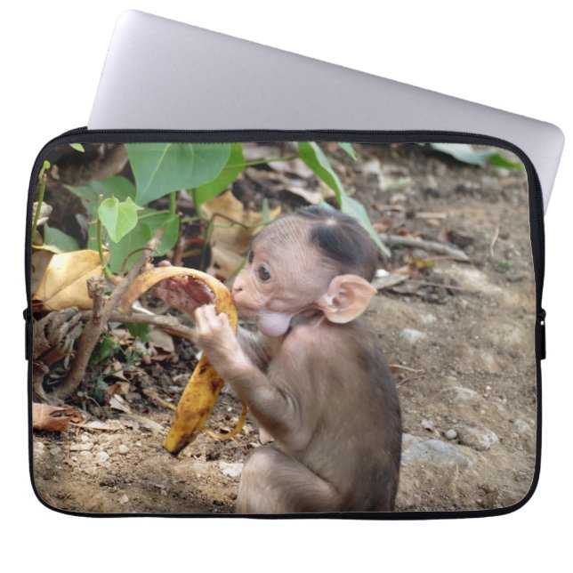 Baby Monkey Laptopschutzhülle (Vorderseite)