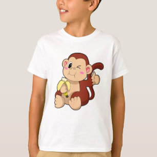 Baby Monkey mit Banana T-Shirt