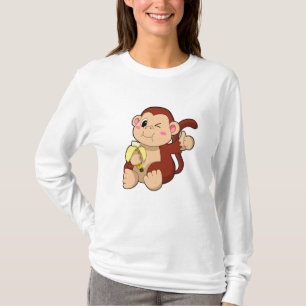 Baby Monkey mit Banana T-Shirt