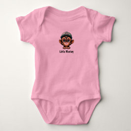 Baby Monkey mit Green Hat Fun Cartoon Baby Strampler