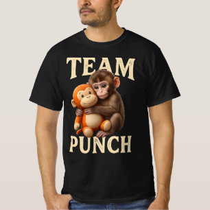 Baby Monkey Punch Team Süßer geretteter Makaken- T-Shirt