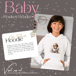 Baby Monkey Reader Mädchen Pullover Hoodie