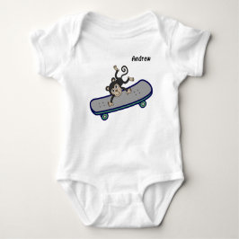 baby Monkey riding skateboards Strampler