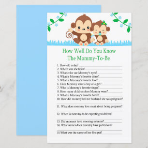 Baby Monkey Wie gut kennen Sie das Baby Duschspiel