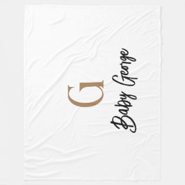 Baby Monogramm unisex Geschenkname personalisieren Fleecedecke