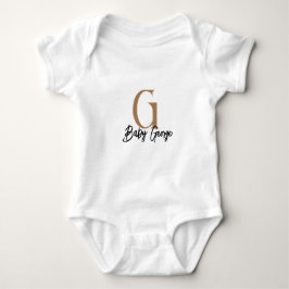 Baby Monogramm unisex Name personalisieren minimal Baby Strampler
