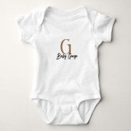 Baby Monogramm unisex Name personalisieren minimal Strampler