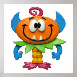 Baby Monster Baby Girl Dusche Kinderzimmer Poster