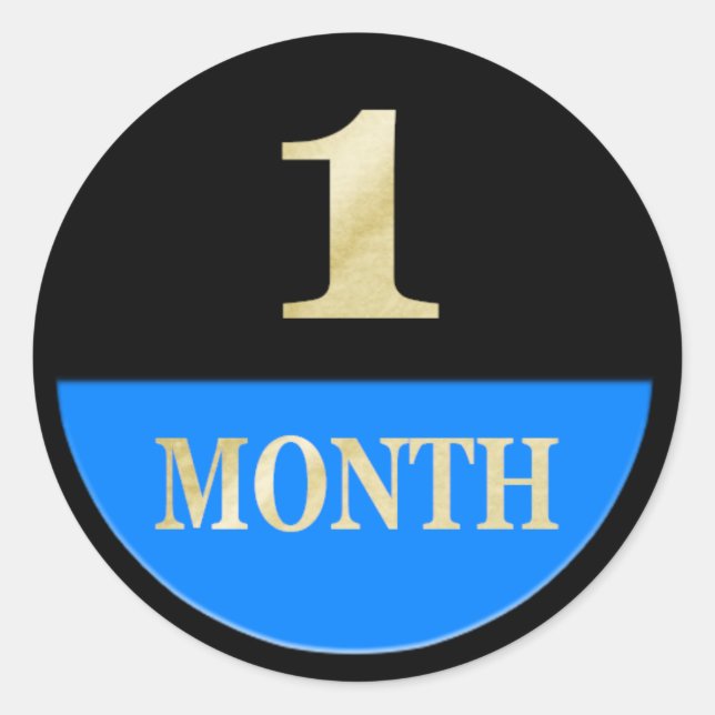 Baby Monthly Meilensteine Scrapbook Journal Sticke Runder Aufkleber (Vorderseite)