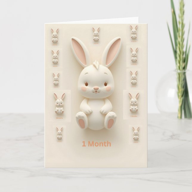Baby Monthly Milestone Cards Karte (Vorderseite)