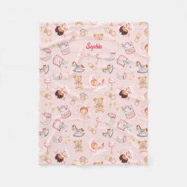 Baby Moon Star Bear Toys als Personalisiert Fleecedecke