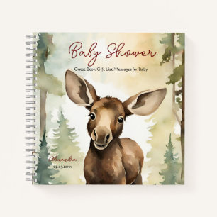 Baby Moose Baby Shooting Guest Gift List Notizbuch