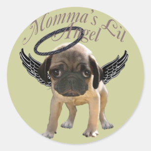 Baby Mops Angel Runder Aufkleber