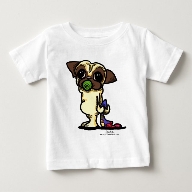 Baby-MOPS {fade} Baby T-shirt (Vorderseite)
