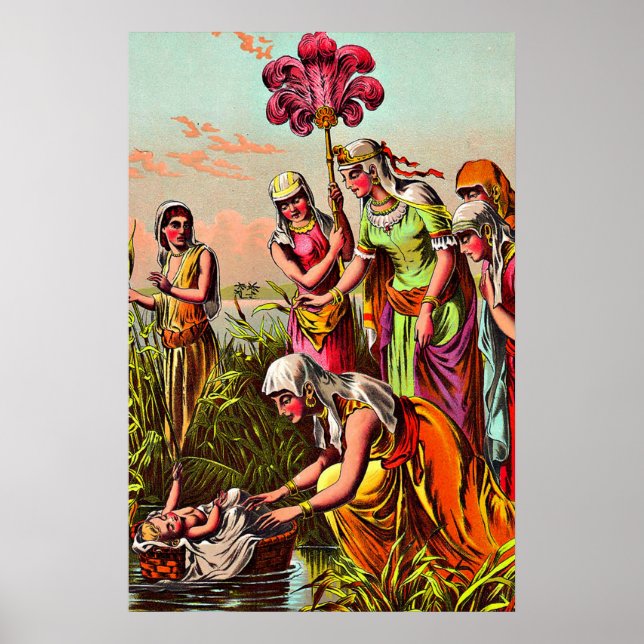 Baby Moses am Flussposter Poster (Vorne)