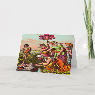 Baby Moses at the river Greeting card 2 Karte
