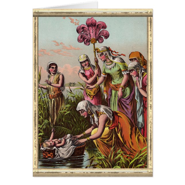 Baby Moses in einer Korb-Malerei (Vorne)