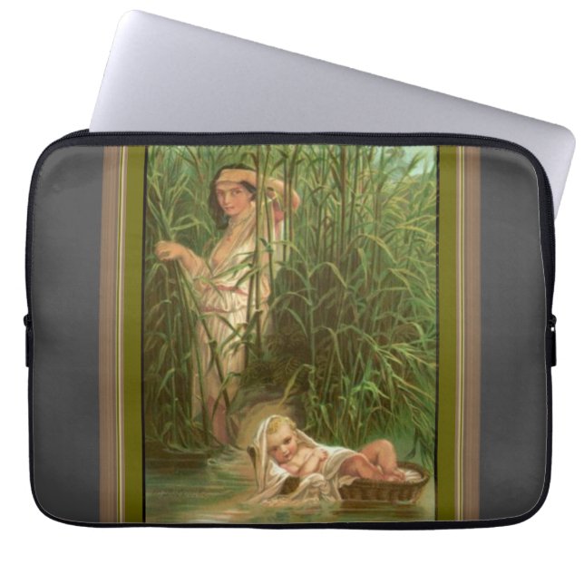 Baby Moses und der Nil Laptopschutzhülle (Vorderseite)