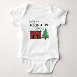 Baby Most Wonderful Time of The Year One Piece Baby Strampler