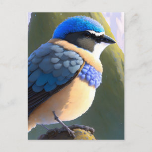 Baby Mountain Bluebird, Postcross Postkarte