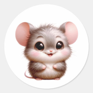 Baby Mouse Runder Aufkleber