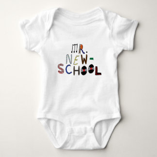 Baby Mr. New School Schriftart Jersey Bodysuit Baby Strampler