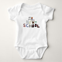 Baby Mr. New School Schriftart Jersey Bodysuit