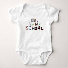 Baby Mr. New School Schriftart Jersey Bodysuit Strampler