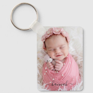 Baby Multi-Foto mit Name Schlüsselanhänger